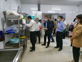 上級部門來我校新校區食堂檢查指...